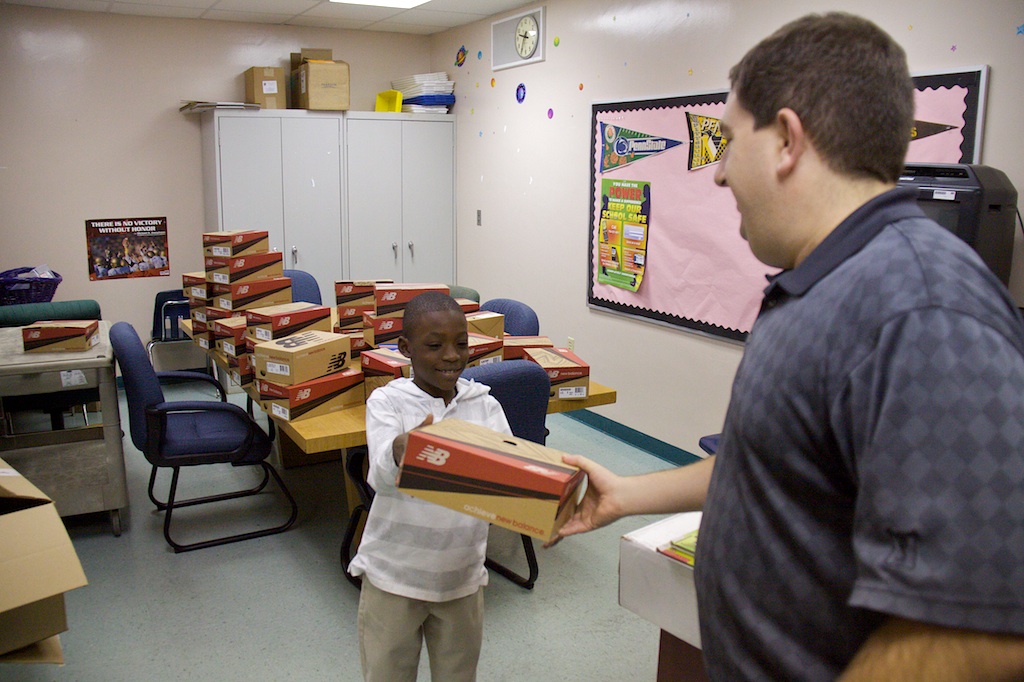 Northstrom donates shoes for our students.