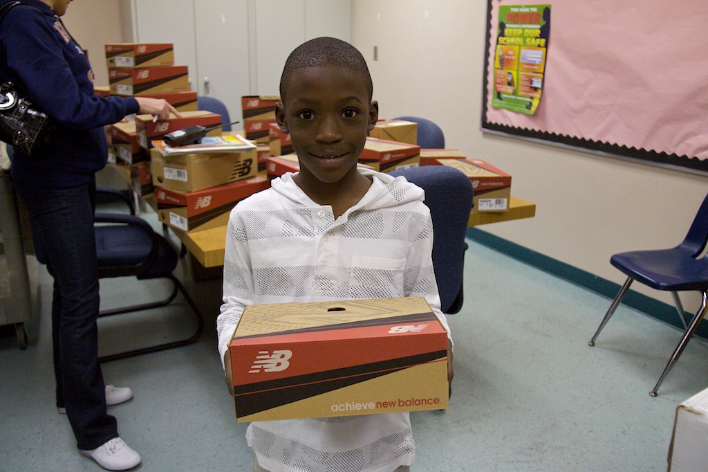 Northstrom donates shoes for our students.